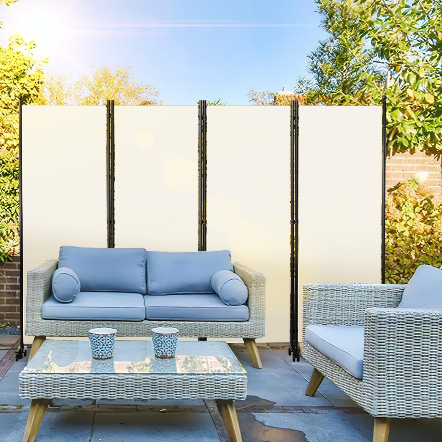 Thumbnail 6 de Fiqops Biombo exterior 228 cm beige