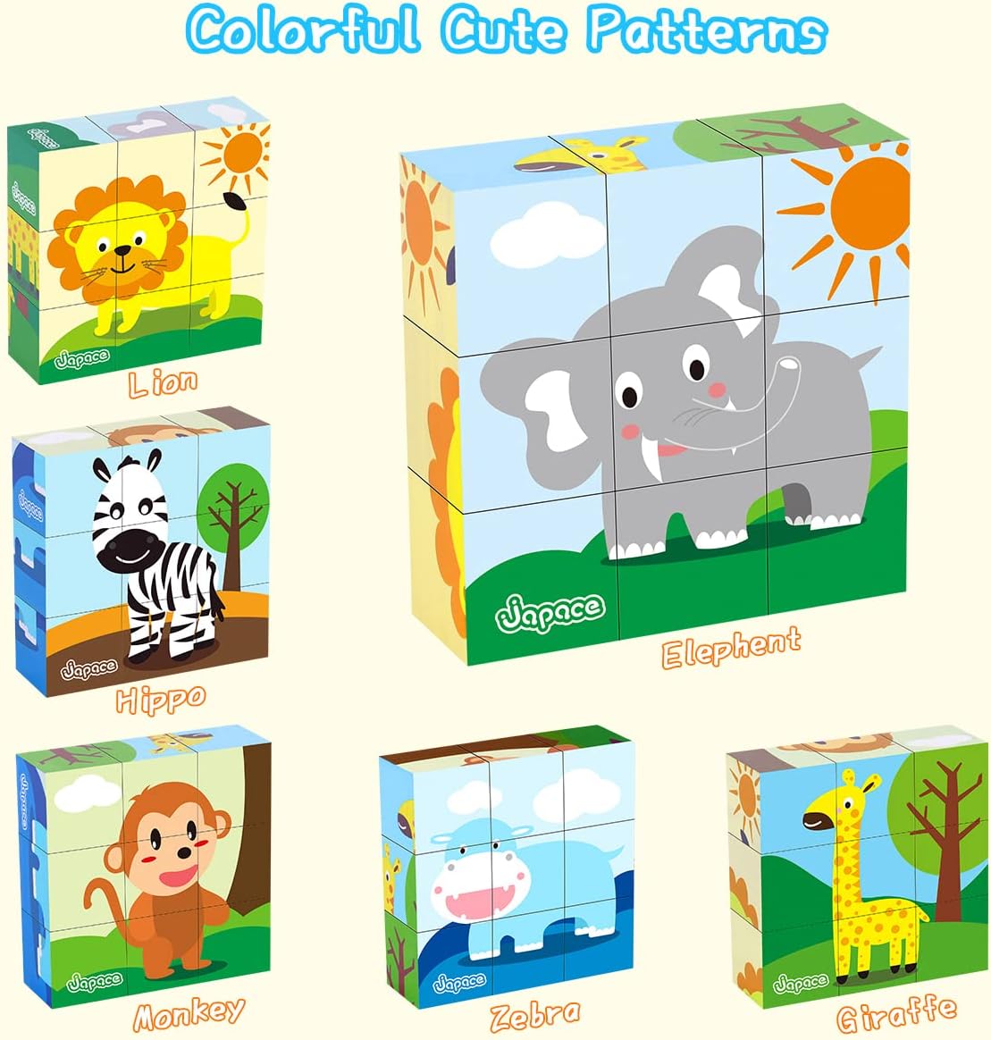 Thumbnail 1 de Japace 6-in-1 Wooden Toddler Puzzles