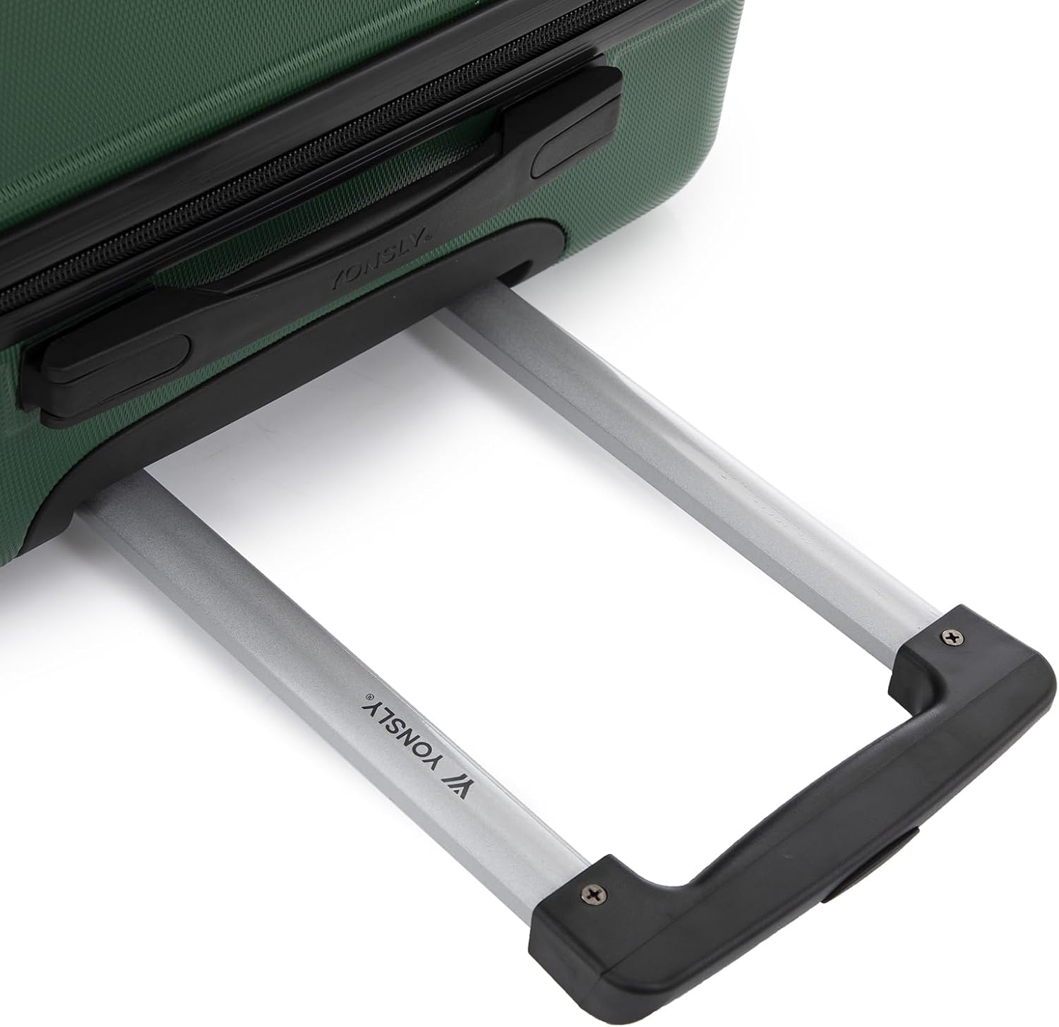 Detalle de YONSLY Trolley Reisekoffer Travel Suitcase mit 4 Rollen 360° (Hartschalen, Zahlenschloss) – S, Roségold