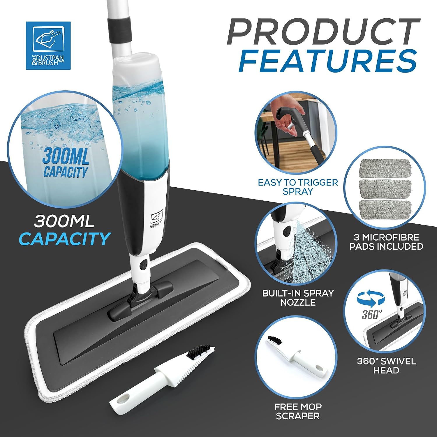 Thumbnail 5 de TDBS Spray Mop with Washable Pads 360°