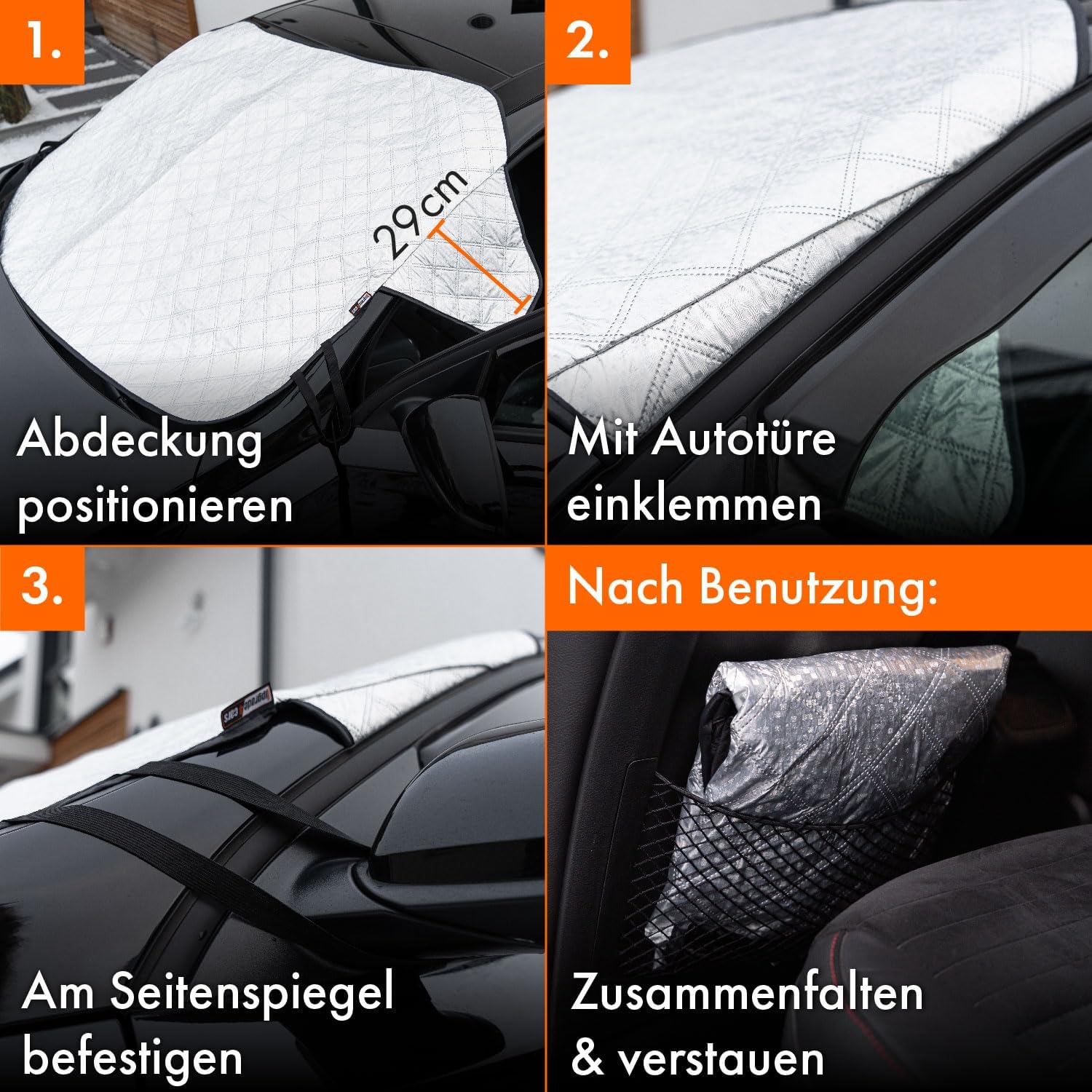 Thumbnail 6 de Upgrade4cars Frontscheibenabdeckung 145x100 cm