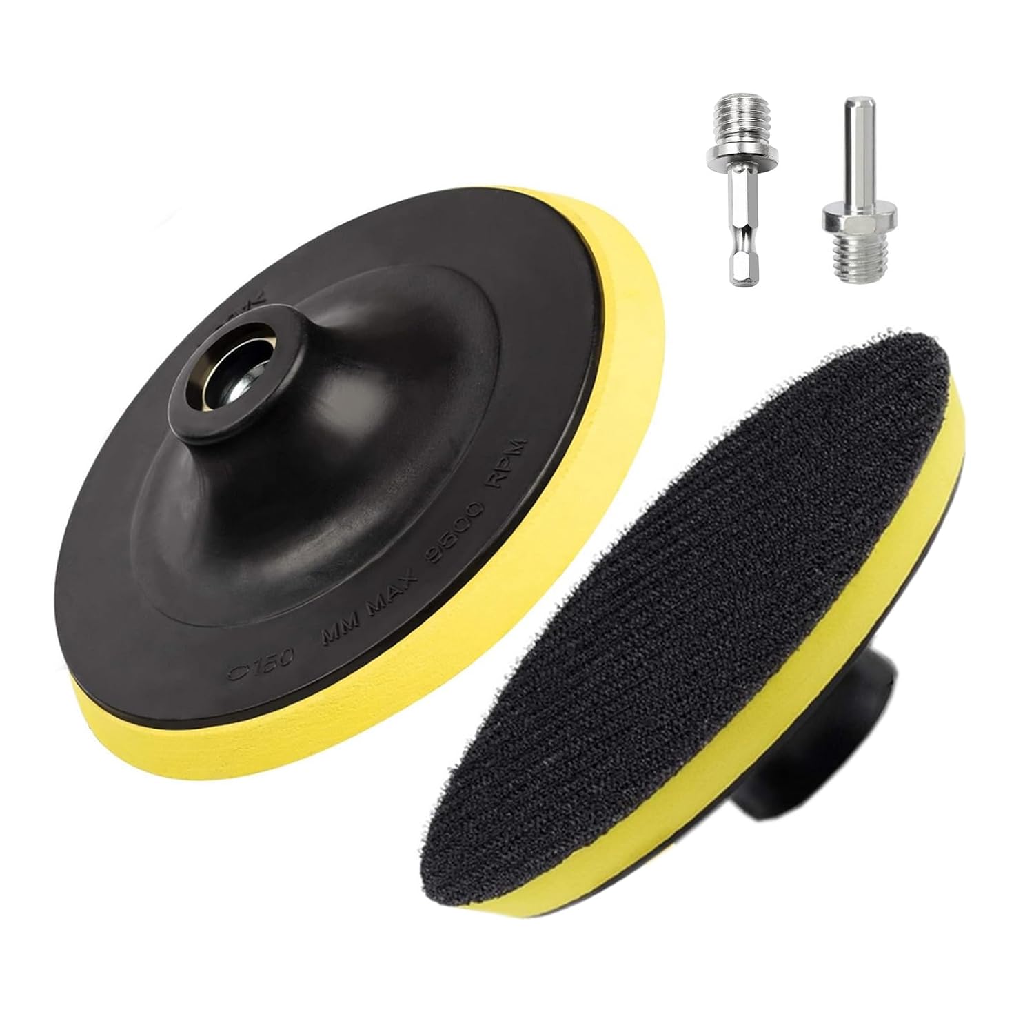 Detalle de Secwell FO172 klittenband-polijstschijven 150 mm met M14-adapters