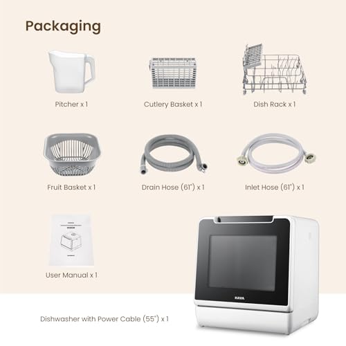Thumbnail 7 de HAVA Table Top Dishwasher: Compact, Efficient Countertop Model with 8 Wash Programs