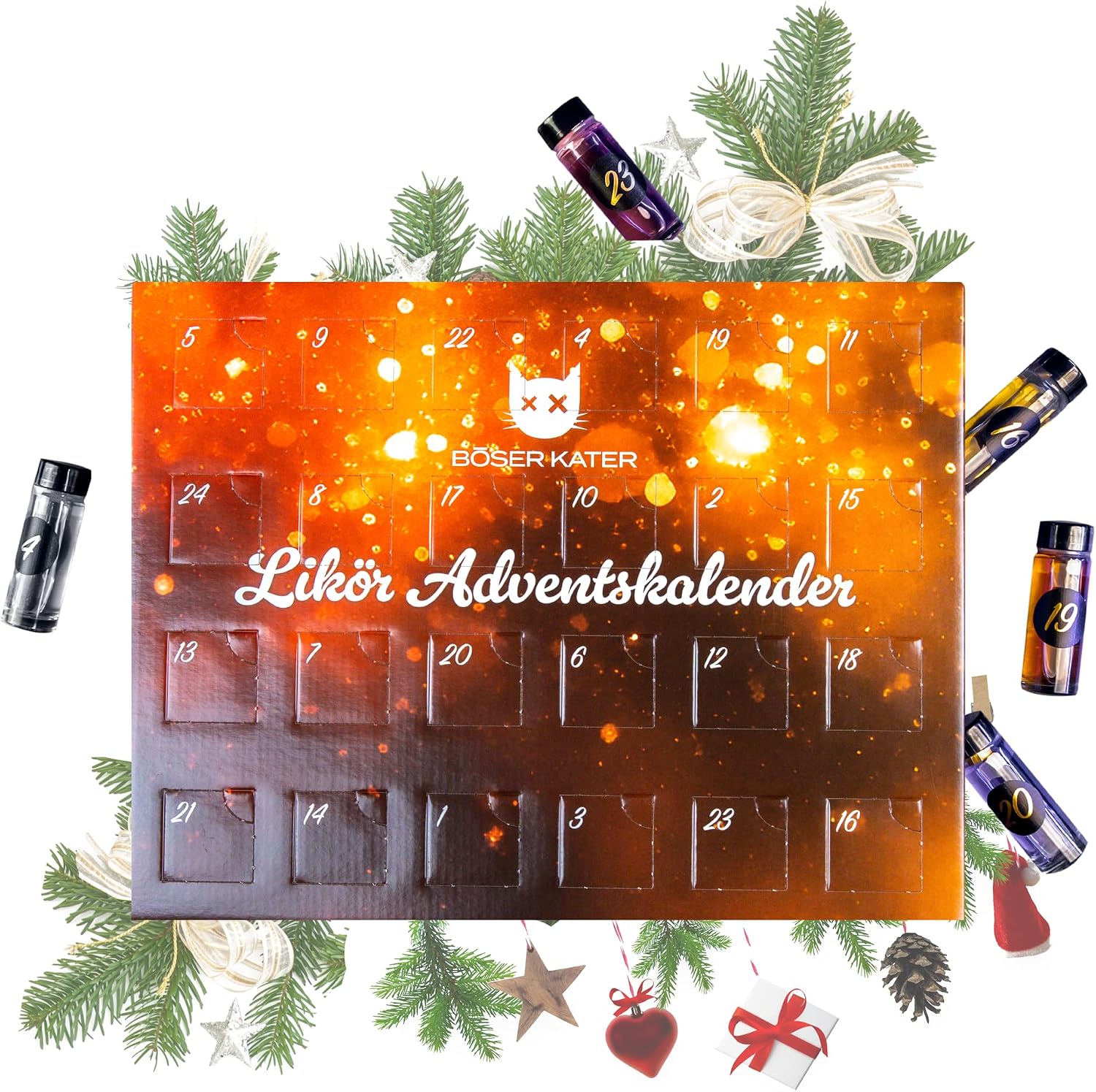 BÖSER KATER Likör Adventskalender 24 Türchen