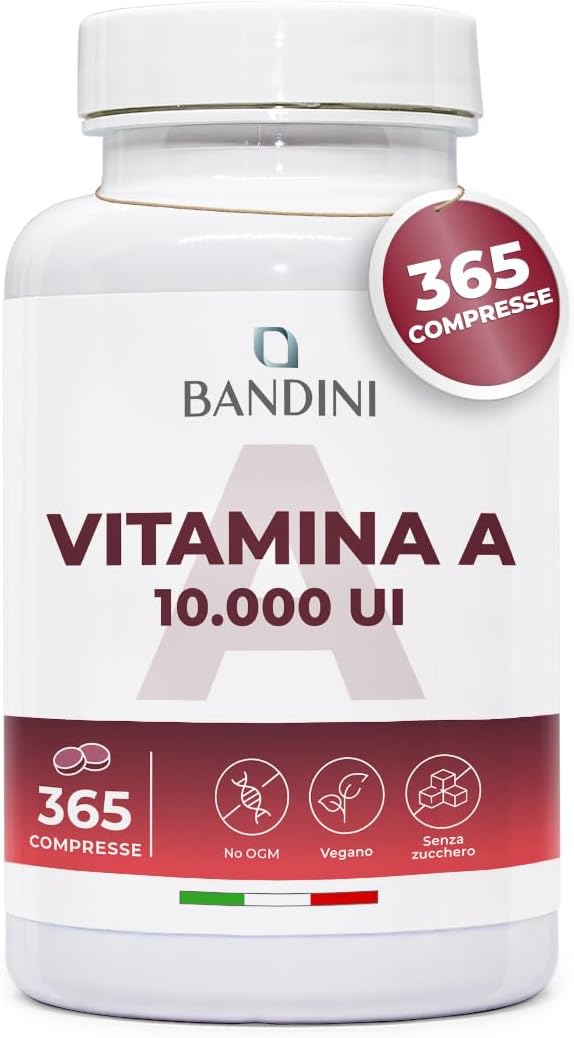 Detalle de Bandini Vitamina A Pura 365 microcompresse vegane (1+ anno) – acetato di retinile, alternativa alle gocce