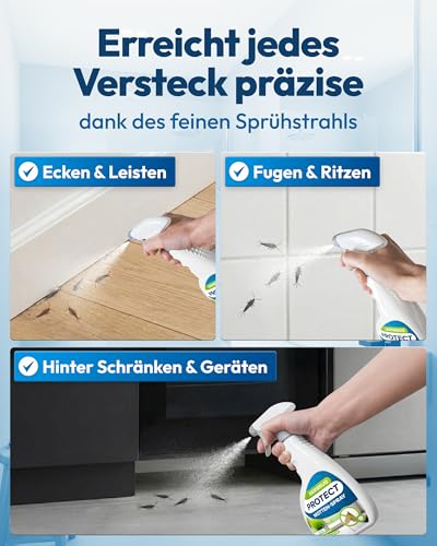 Detalle de Gerobug Silberfisch-Spray mit Sofortwirkung 500 ml – effektiver Schutz gegen Silberfische und Papierfische