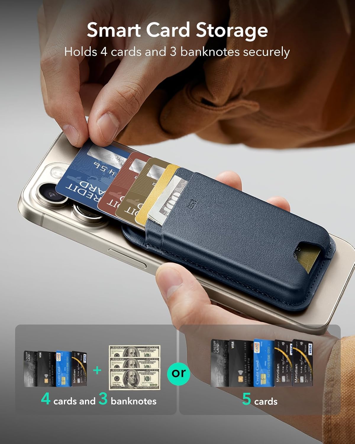 Detalle 2 de ESR MagSafe Wallet 5-Card Holder