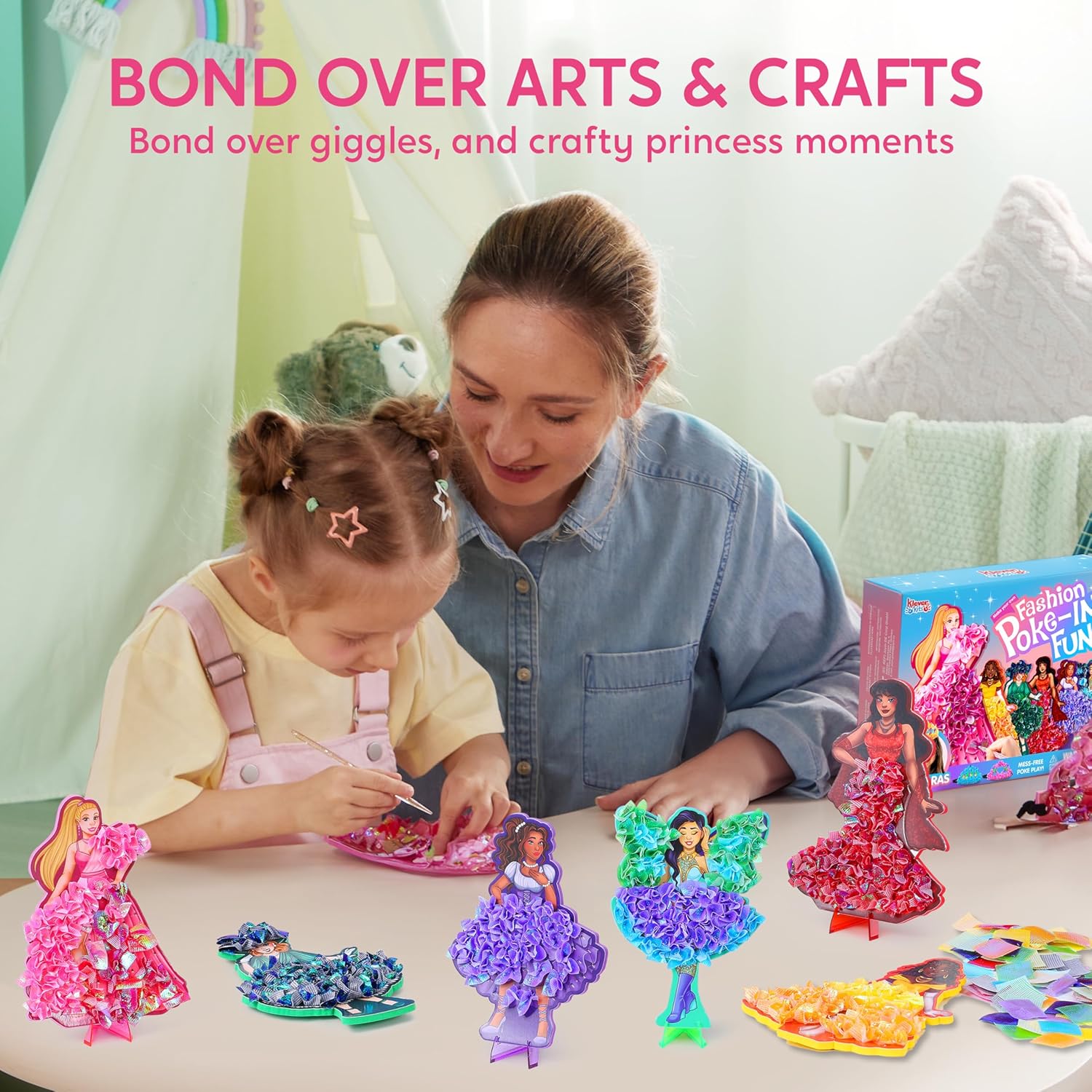 Thumbnail 5 de Klever Kits Poke in Art for Girls – Mess-free Fashion Dress-up Craft Kit for Kids