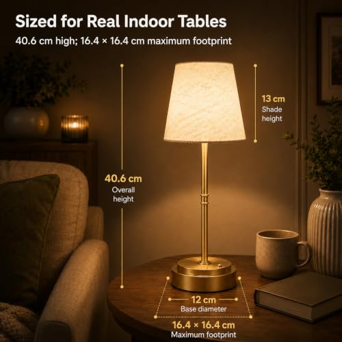 Thumbnail 5 de Litluzecozy Rechargeable Table Lamp 6000mAh, Gold 3000K – Cordless Bedside Lamp