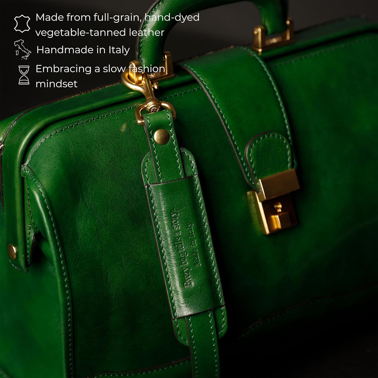 Thumbnail 3 de Time Resistance Leather Doctor Bag — Vintage Style Leather Briefcase for Men and Women