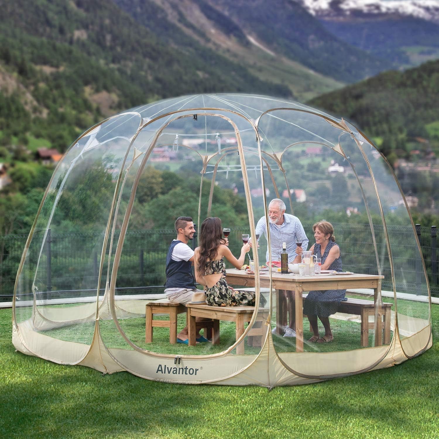Alvantor pop-up bubble tent, 15' x 15