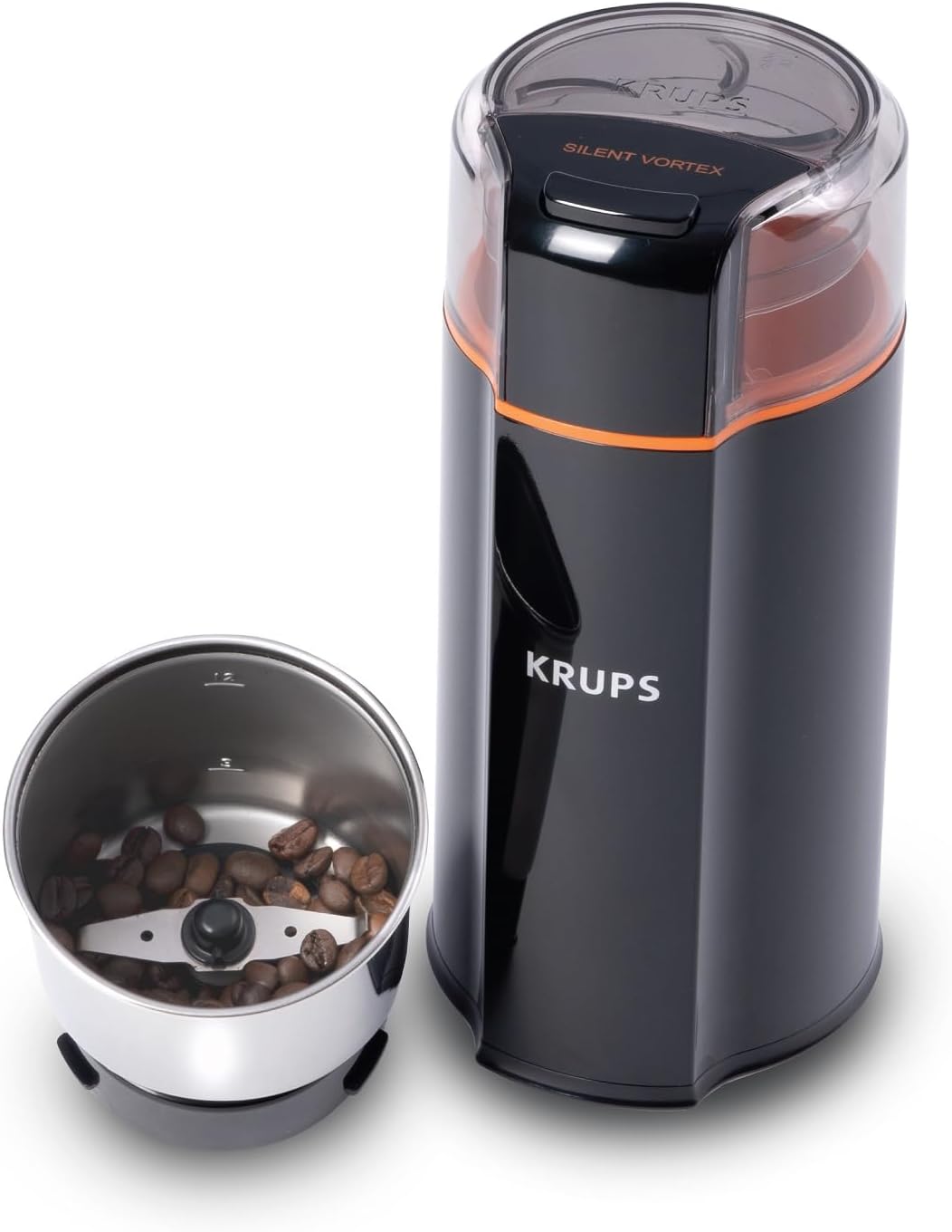 Detalle de KRUPS Silent Vortex Electric Coffee Grinder: 3 oz, 5x Quieter, 175W – Coffee, Spices & Herbs