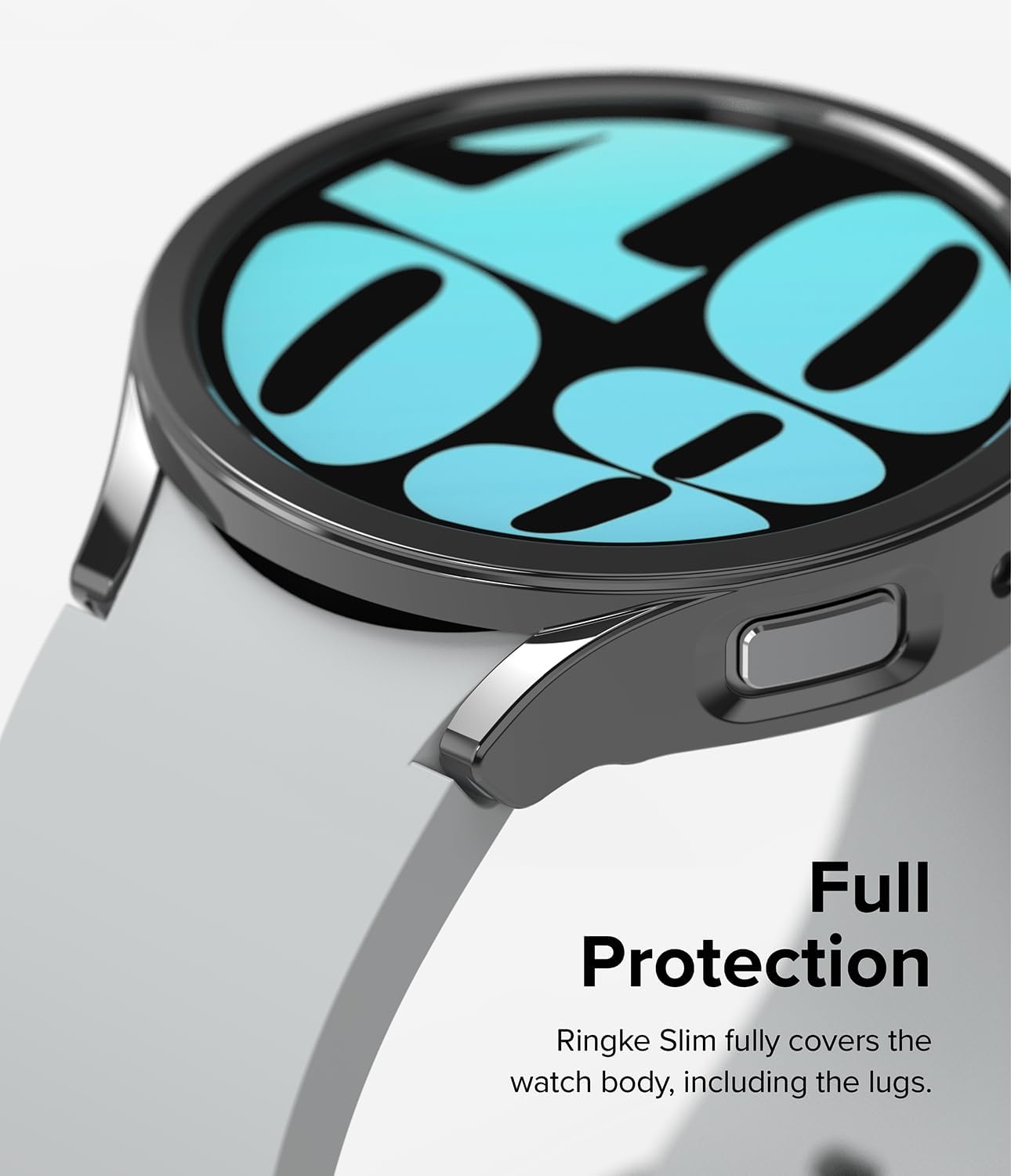 Detalle de Ringke Slim 40mm Galaxy Watch 6 Case – 2 Pack, Clear & Dark Chrome