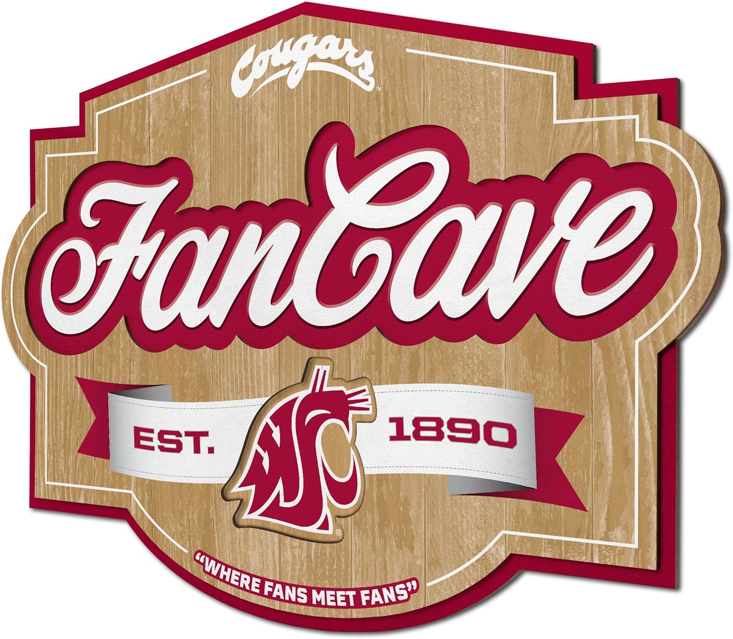 Thumbnail 6 de YouTheFan NCAA Officially-Licensed FanCave 3D Wall Art (Ready-to-Hang, Floating Mount Design)