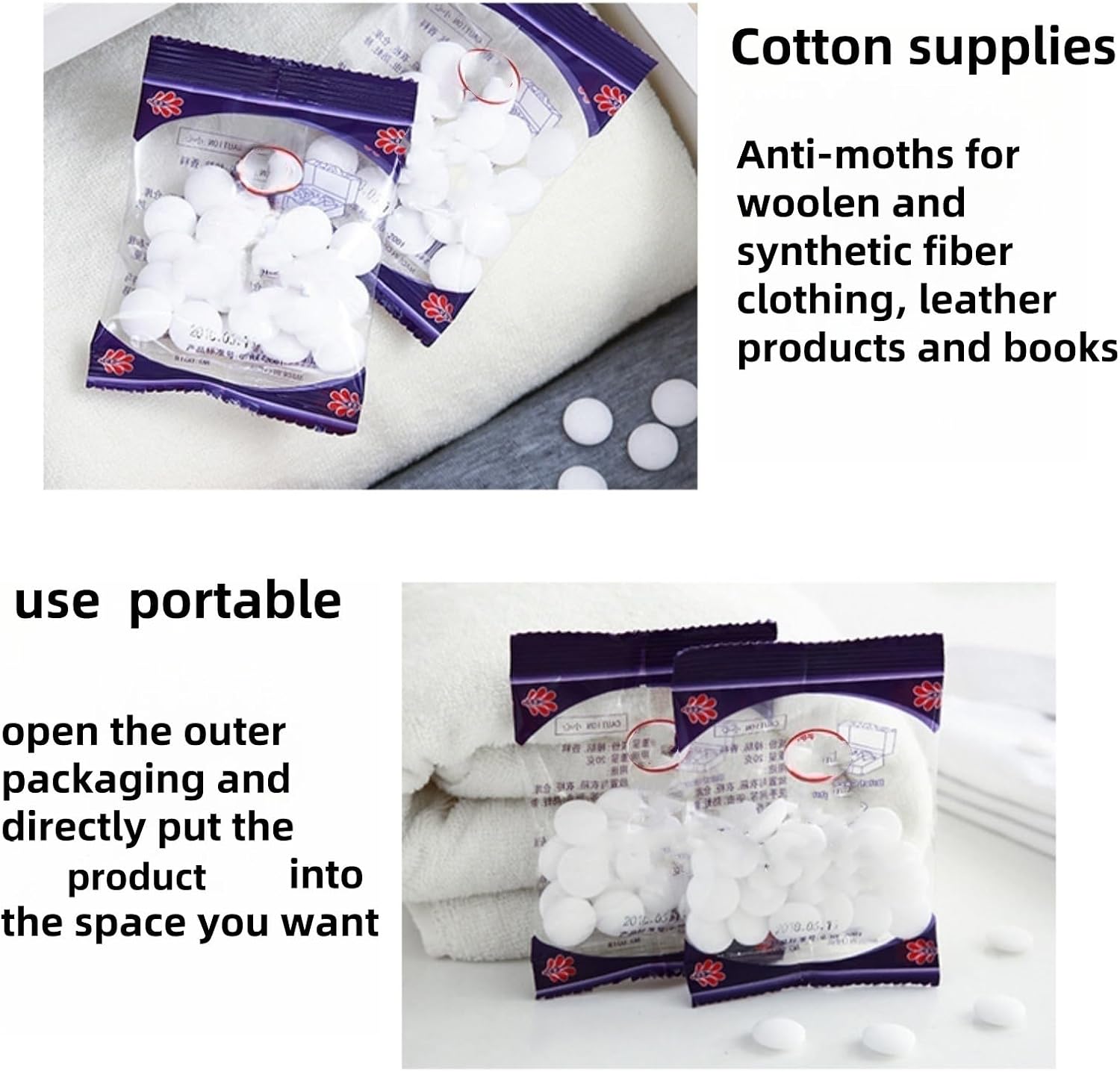 Detalle de Siyinzu 5PCS moth balls for wardrobe protection