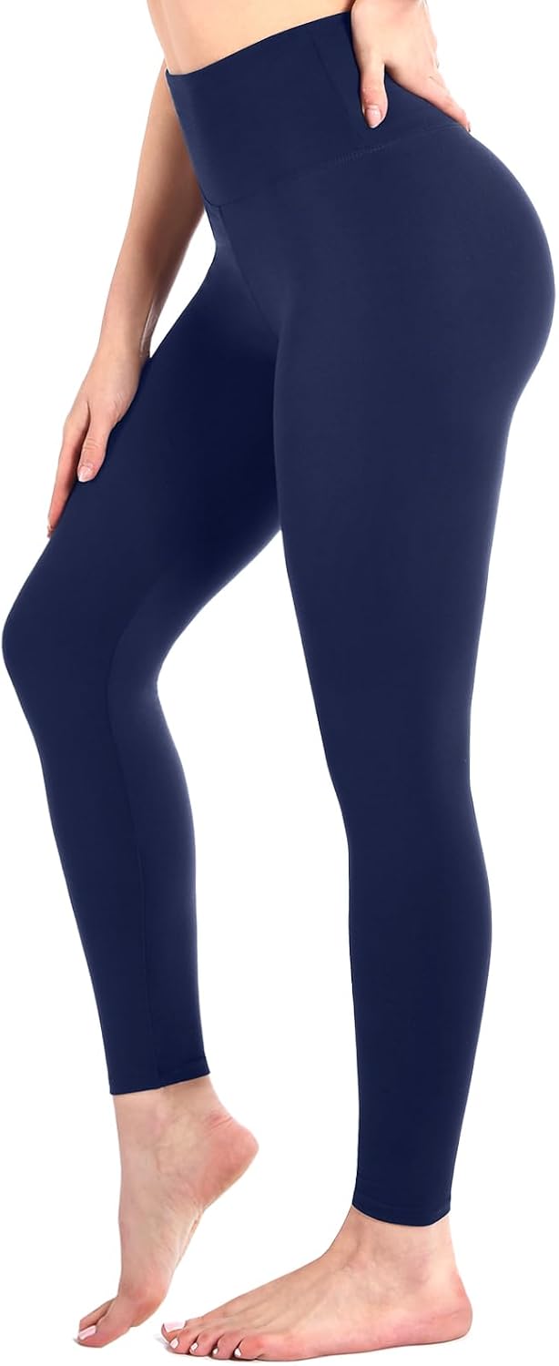 Detalle de Sanpetix Hochtaillierte Soft-Leggings Damen – Blickdichte, dehnbare Hose für Fitness und Alltag