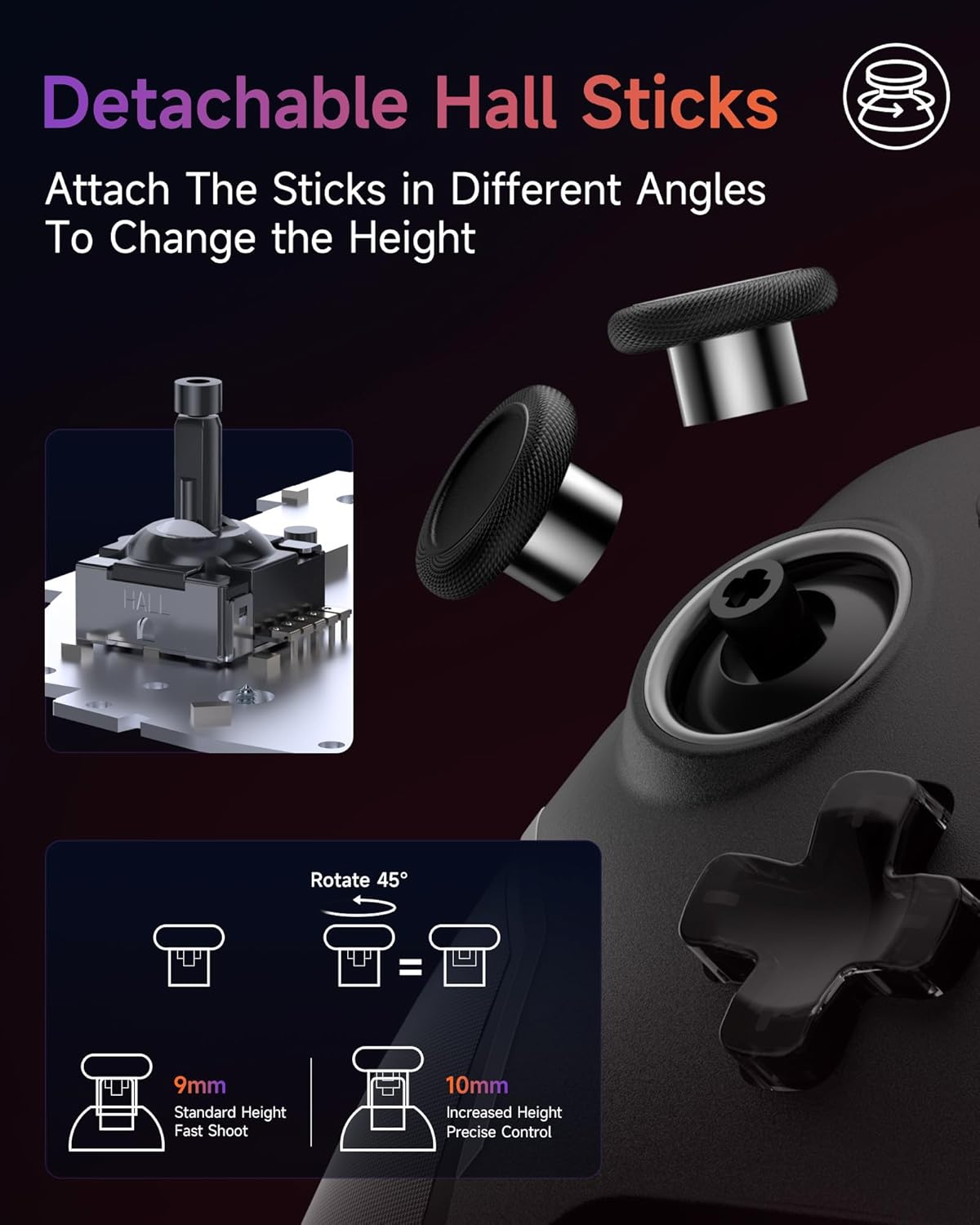 Detalle 2 de EasySMX X20 Wireless Gaming Controller 1000Hz