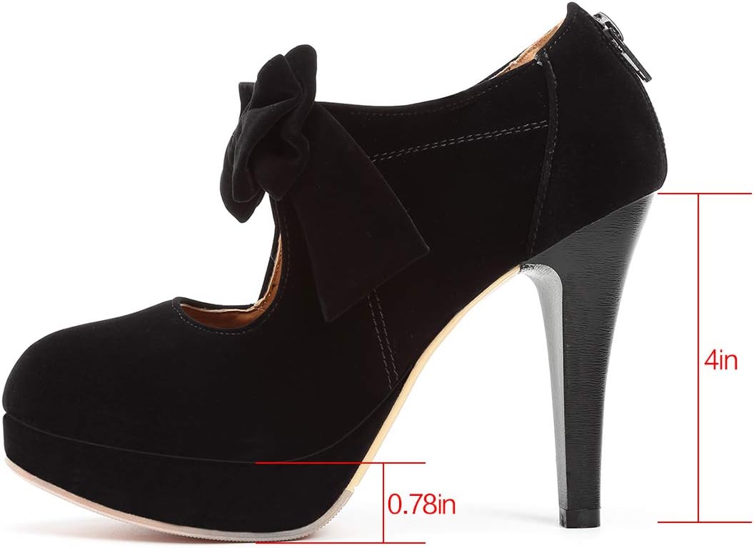 Thumbnail 4 de Mostrin Fashion Vintage Women's Small Bowtie Platform Pumps