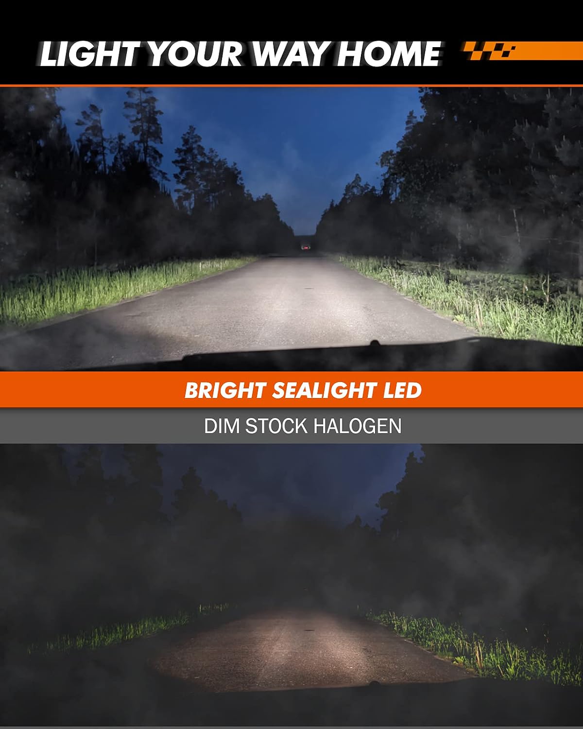 Detalle de SEALIGHT H11 H16 LED per fendinebbia, mini 1:1, bianco freddo 6500K (2 pezzi)