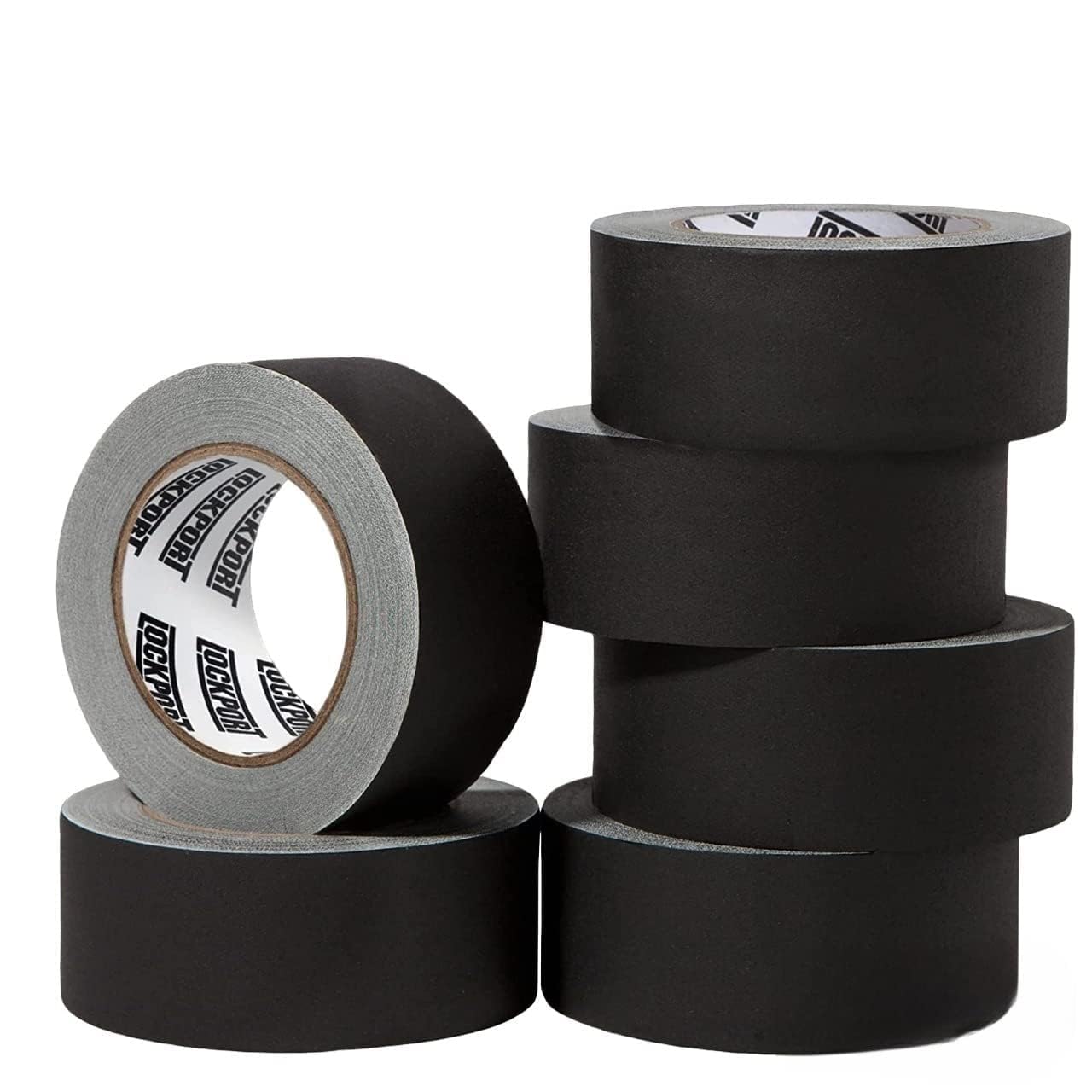 Detalle de Lockport 01 Gaffers Tape, 2-Inch x 30-Yard, Black, 6-Pack