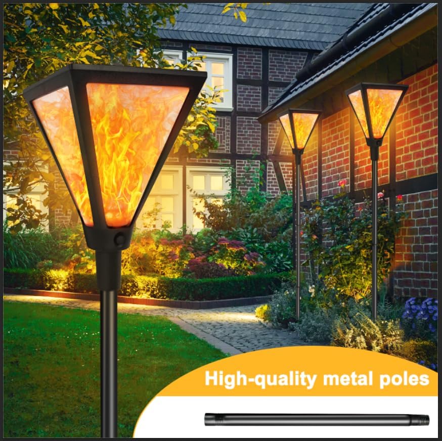 Thumbnail 4 de SANJICHA 61-Inch Solar Torch Lights, Adjustable Height, 2-Pack
