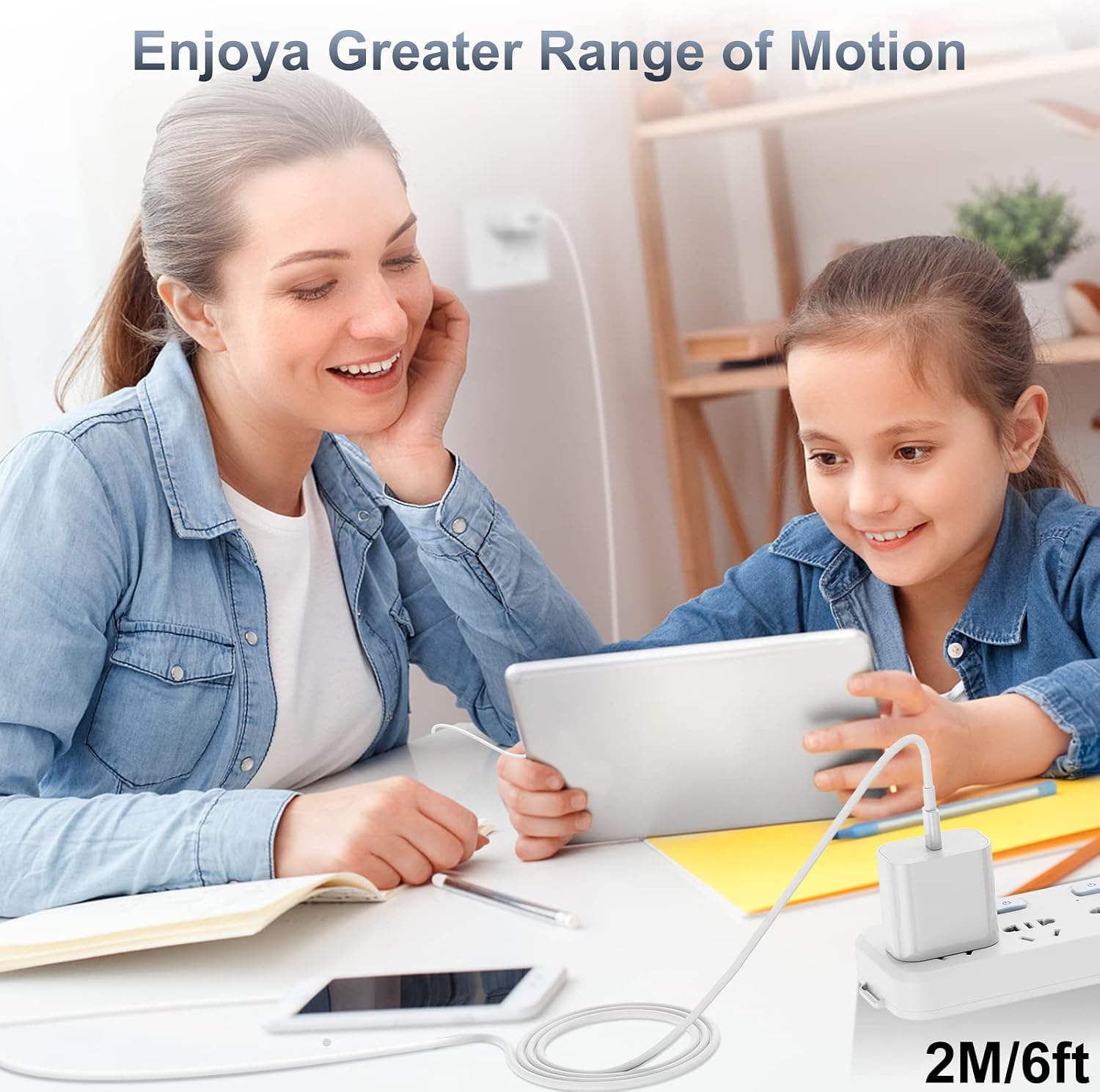 Thumbnail 5 de 20W USB-C Fast Charger for iPhone 17/16/15 and iPad 12/11 (Type C to C) — 2-Pack Wall Plug + 6ft Cables