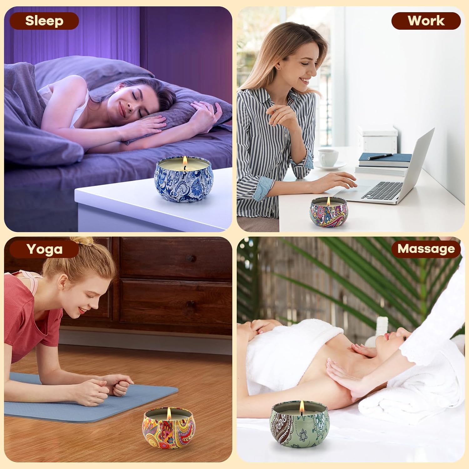 Thumbnail 4 de Obisesio Set Candele Profumate in Latta 12 Candele