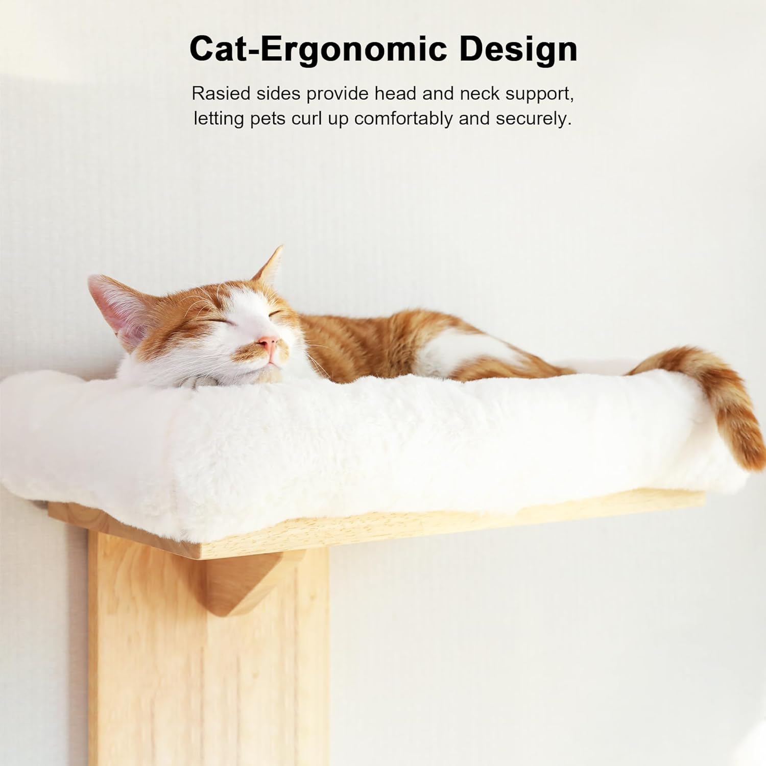 Detalle 2 de FUKUMARU Cat Wall Shelves with 2 Platforms – Tree-Shape Wall-Mounted Cat Perch