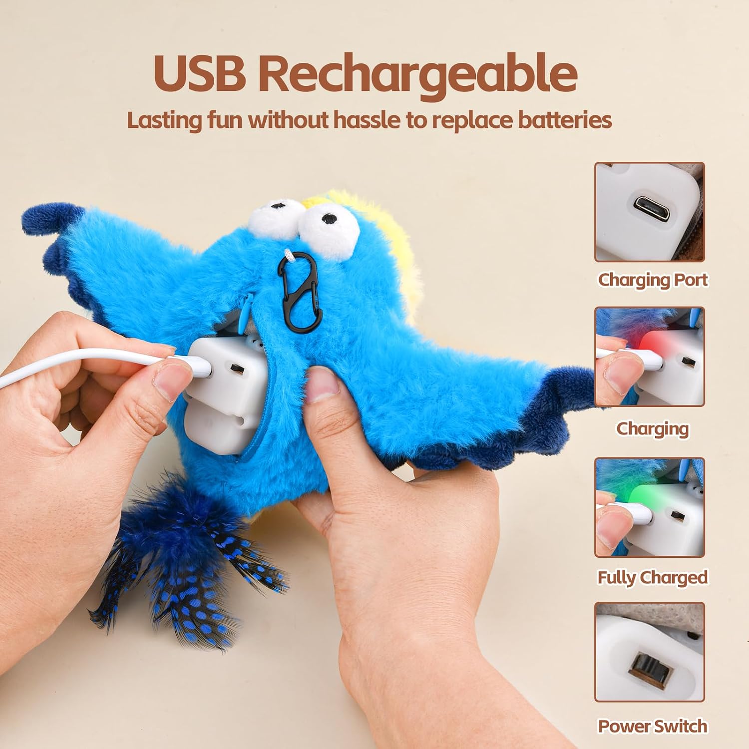 Thumbnail 6 de LIFLIX Interactive Cat Toy, Blue