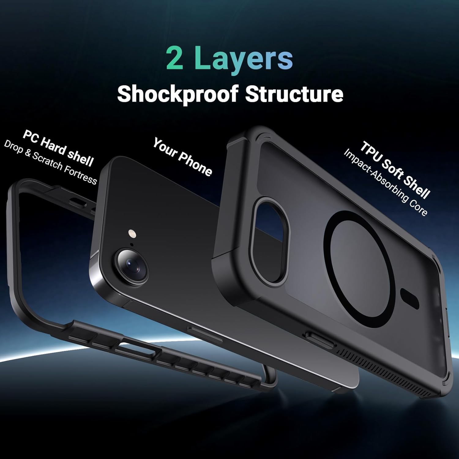 Thumbnail 1 de jaroco Magnetic for iPhone 17e & 16e Case — 6.1'' Heavy-Duty MagSafe Protection