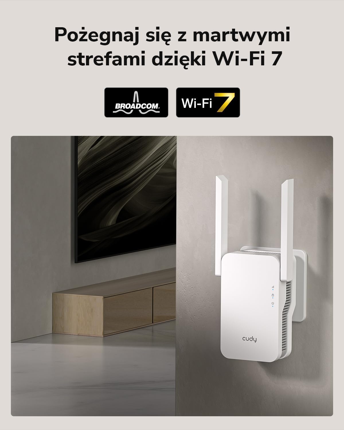 Thumbnail 1 de Cudy BE3600 RE3600 – wzmacniacz Wi-Fi 7 z Mesh i Gigabit Ethernet