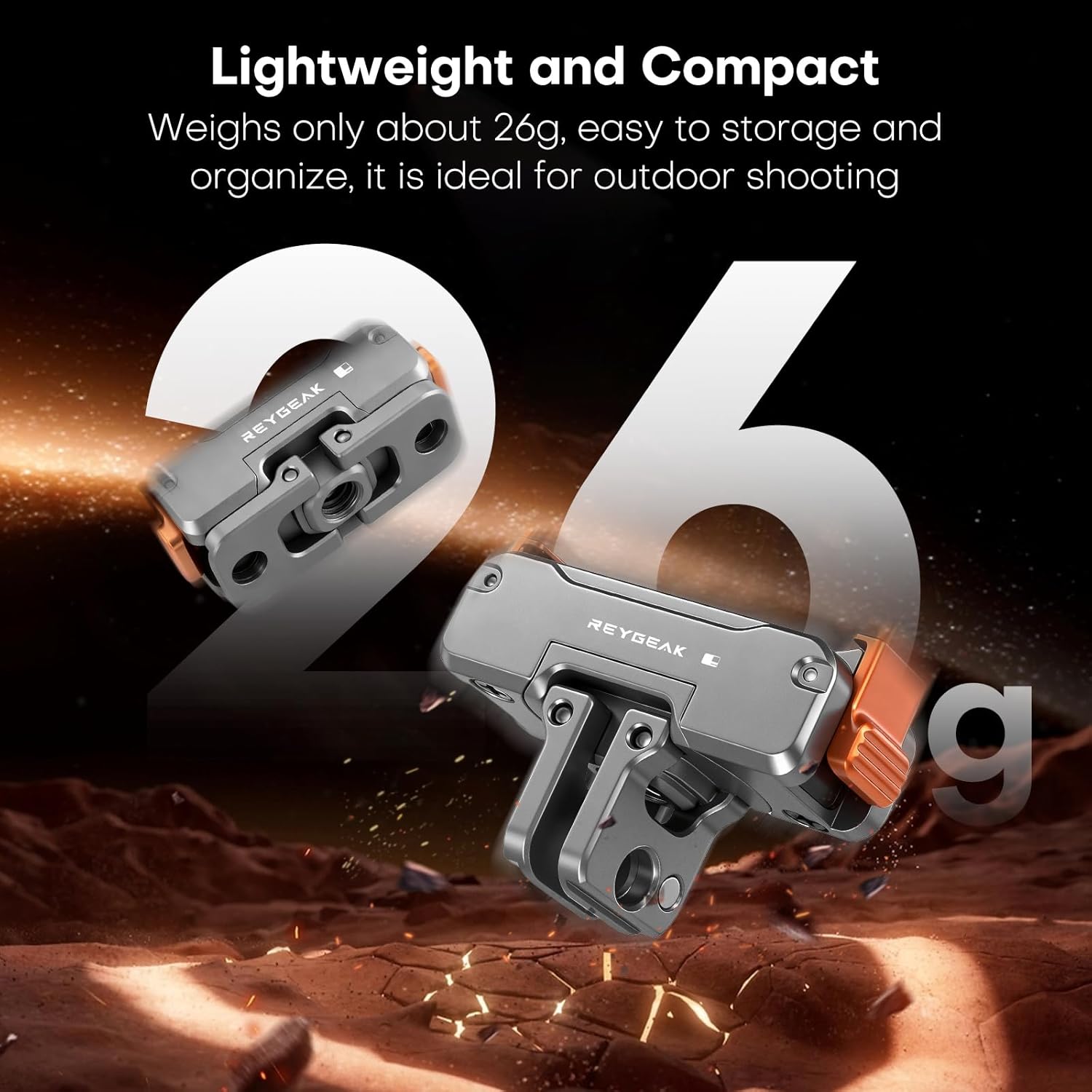 Thumbnail 6 de REYGEAK Supporto magnetico in alluminio girevole 360° per DJI Action 6 / OSMO Nano / Action 5-4-3