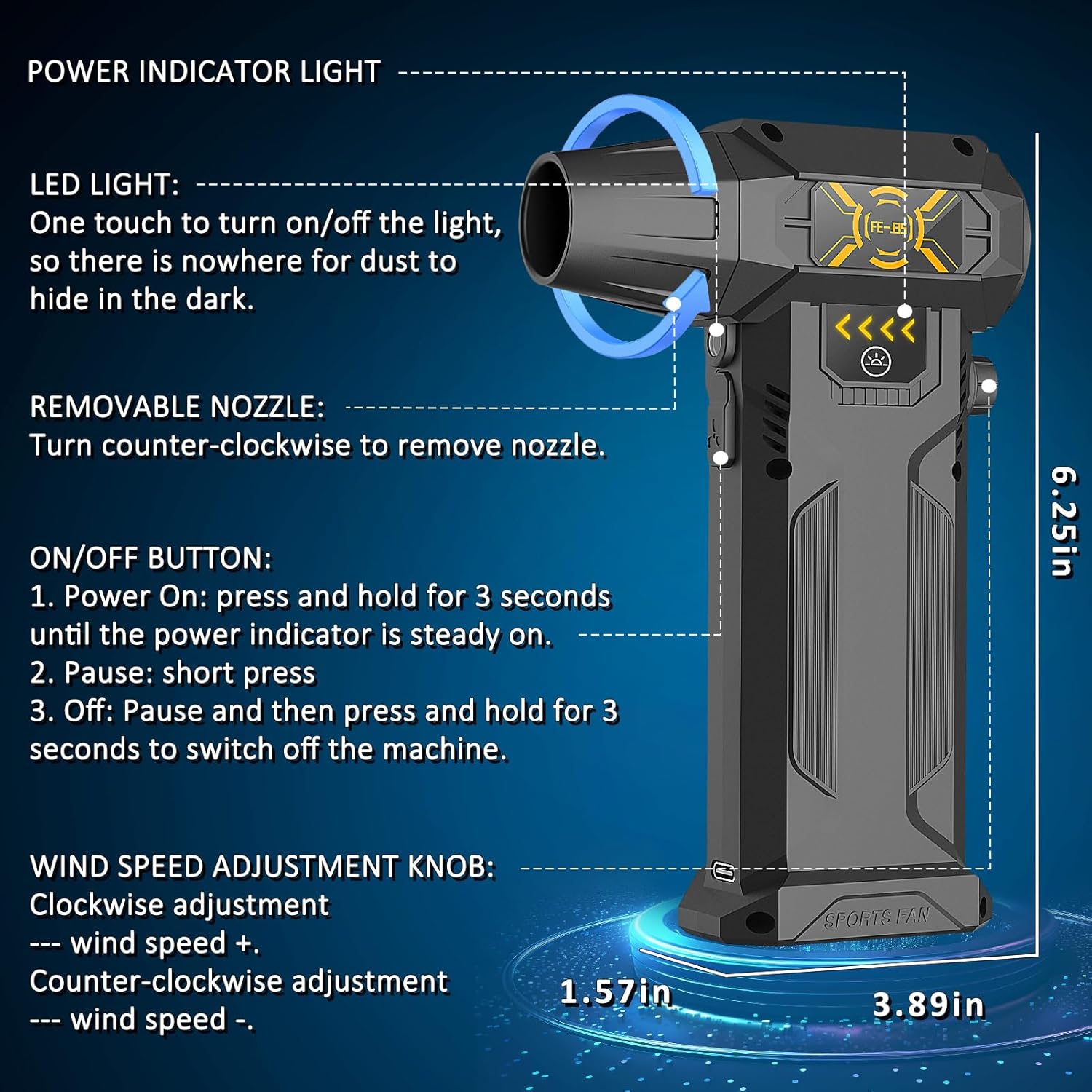 Thumbnail 4 de Immver Compressed Air Duster Cleaner 150,000RPM