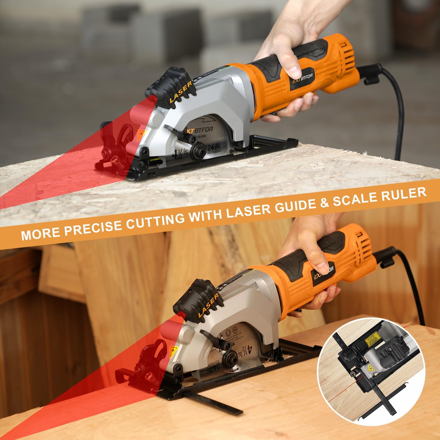 Detalle de Extbtfor Mini Circular Saw with 4-1/2-Inch Blade