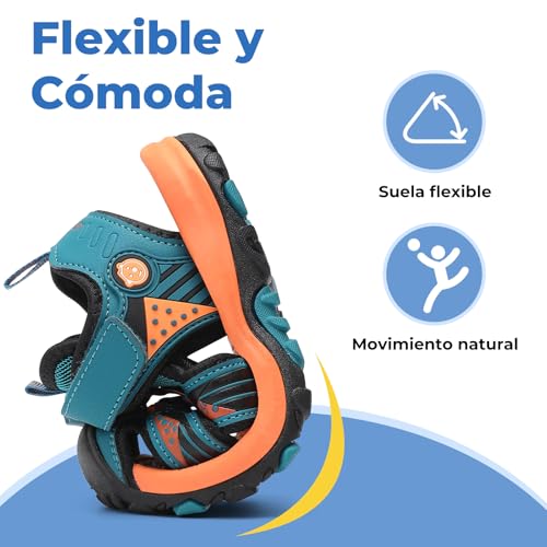 Thumbnail 6 de Mishansha Sandalias de Verano para Niños con Puntera Cerrada – Azul, 28