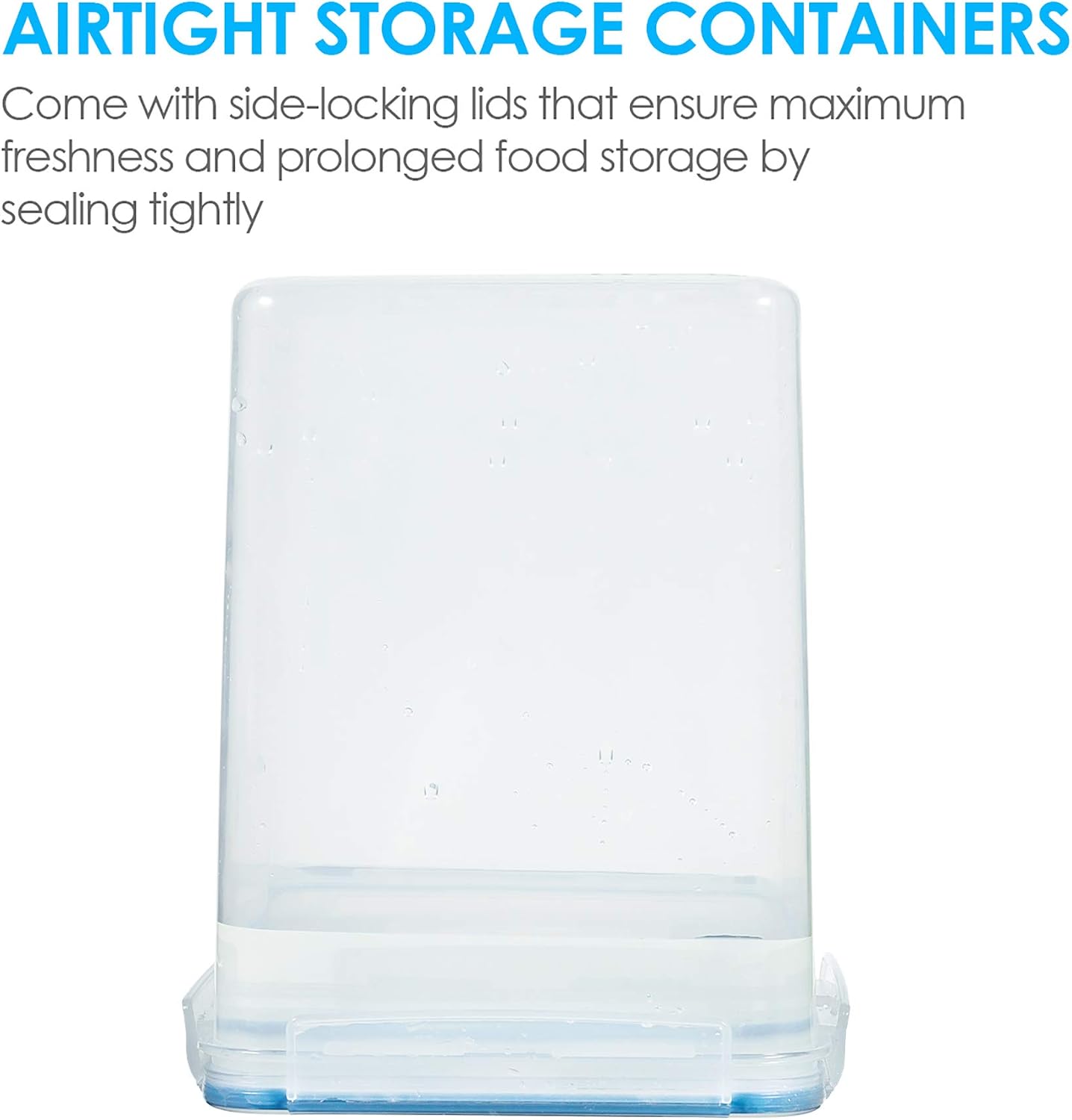 Detalle 1 de Vtopmart 5.2L Flour and Sugar Storage Containers, 4-Pack, Blue, Airtight
