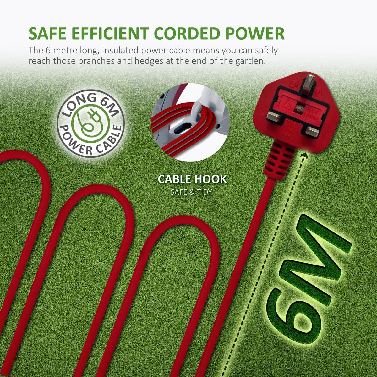 Thumbnail 3 de NETTA 500W Corded Hedge Trimmer 50cm