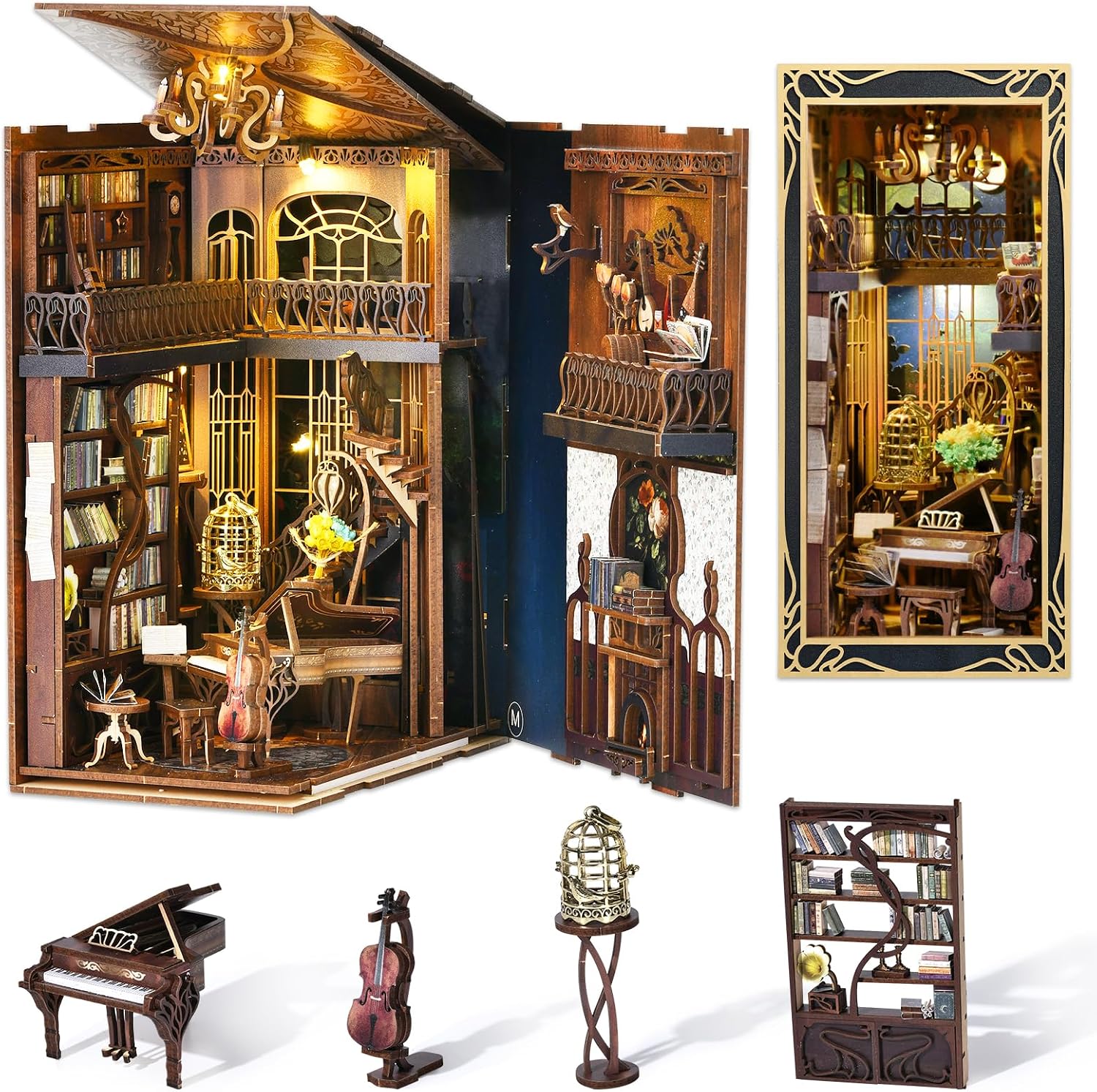 Detalle de CCCDF Book Nook Kit, Pianist with Nightingale