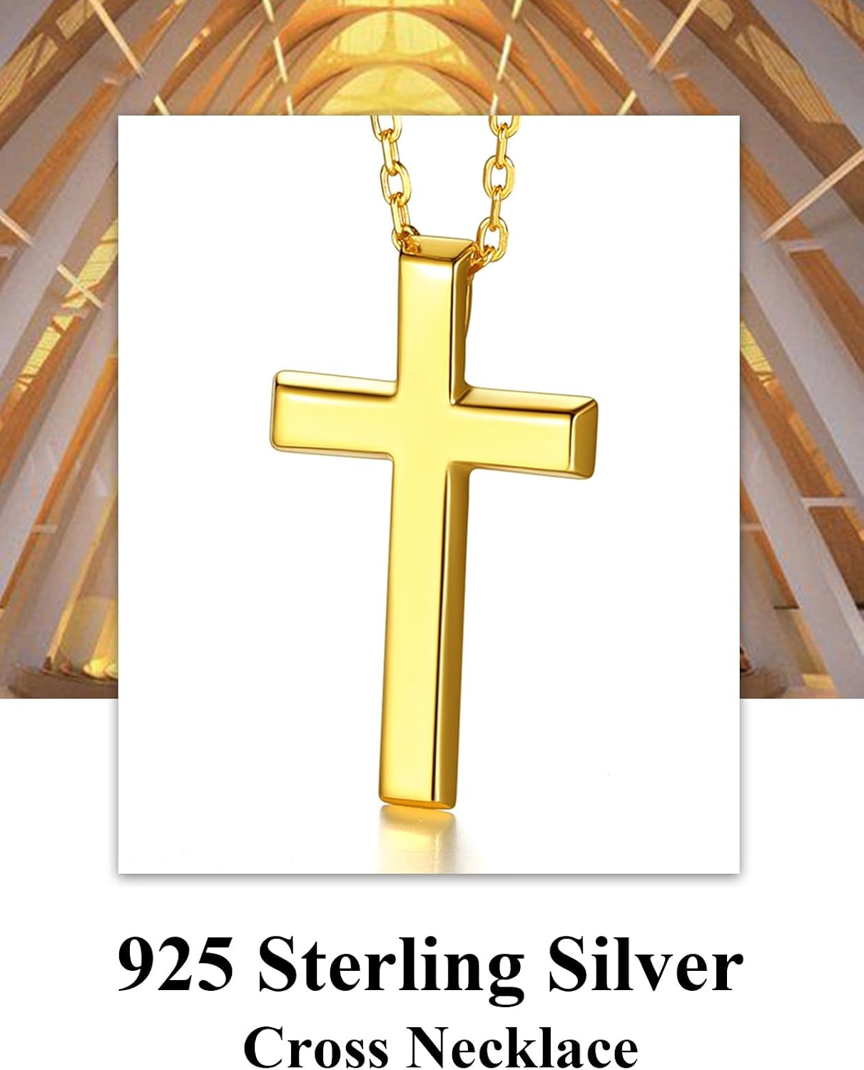 Thumbnail 3 de ChainsHouse Chaine Croix 55 cm Collier religieux
