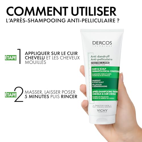 Detalle de Vichy Dercos Après-Shampooing Anti-Pelliculaire Cuir Chevelu Sensible 200ml