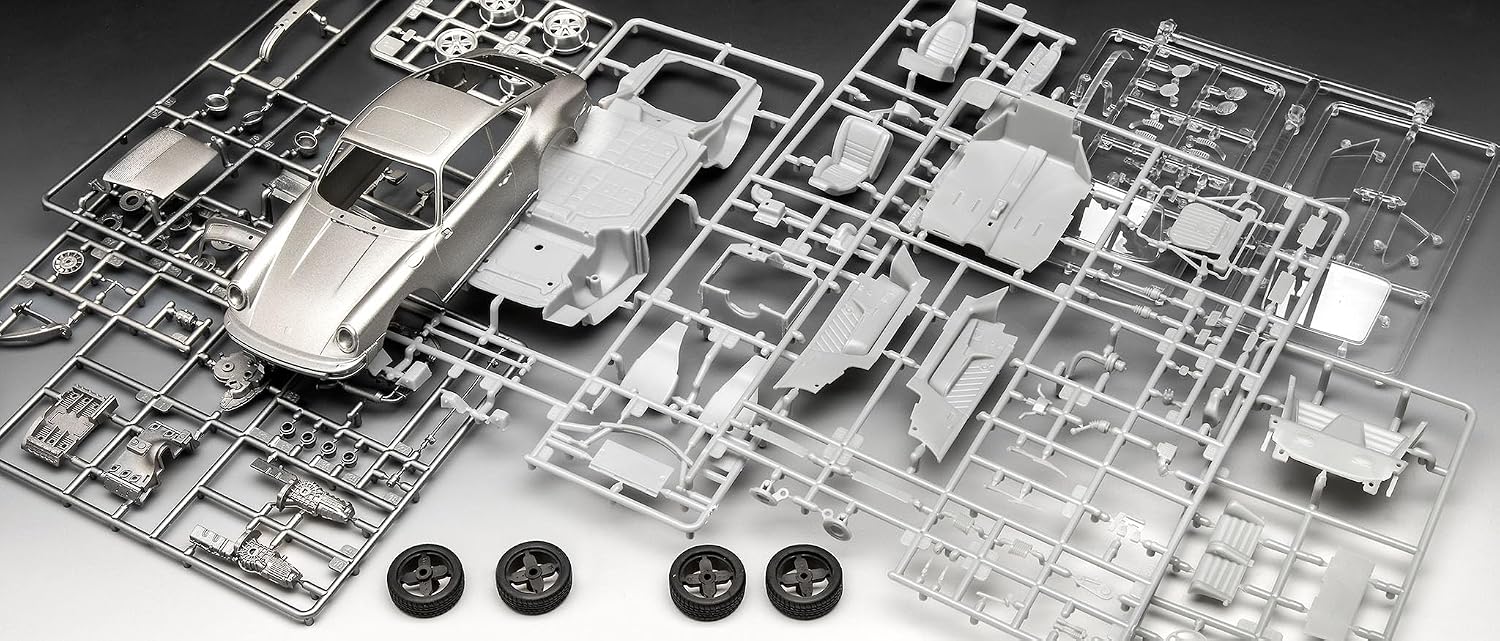 Detalle 2 de Revell Modellbausatz Porsche 911 G-Modell (3,2-L, 231 PS) – detaillierter Bausatz mit Motorbauteilen