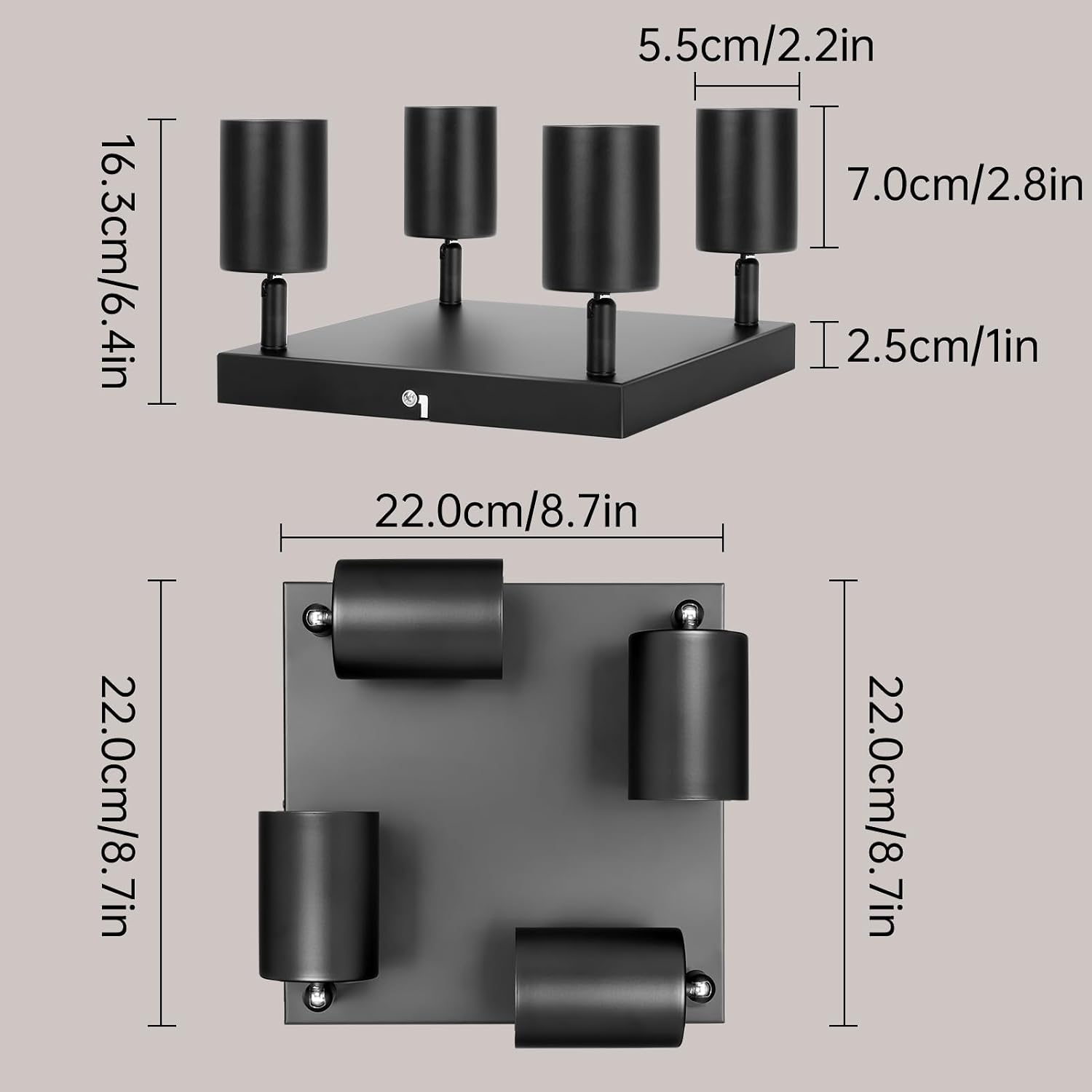 Thumbnail 6 de Ketom GU10 4 way ceiling spotlight fitting