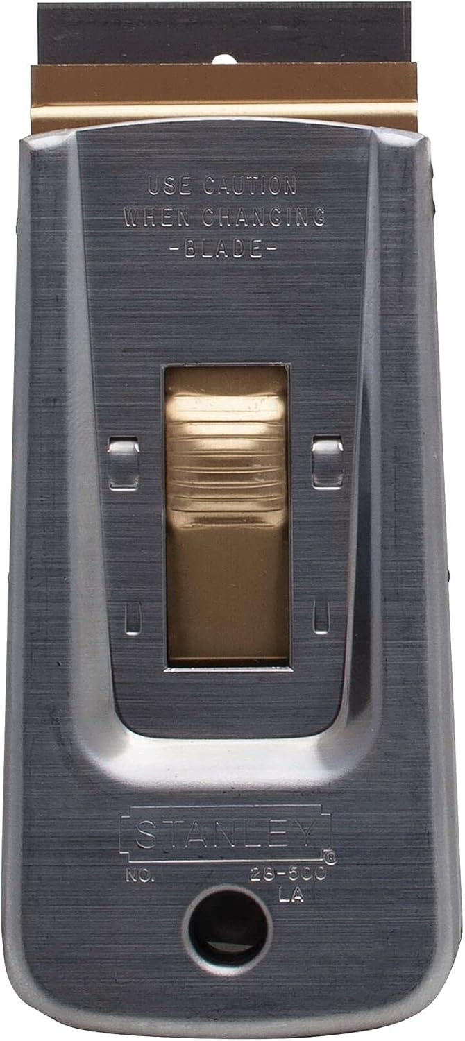Thumbnail 3 de STANLEY Gratte-Vitre en Métal - Lame rectangulaire 40 mm, retractable, bouton en laiton (0-28-500)