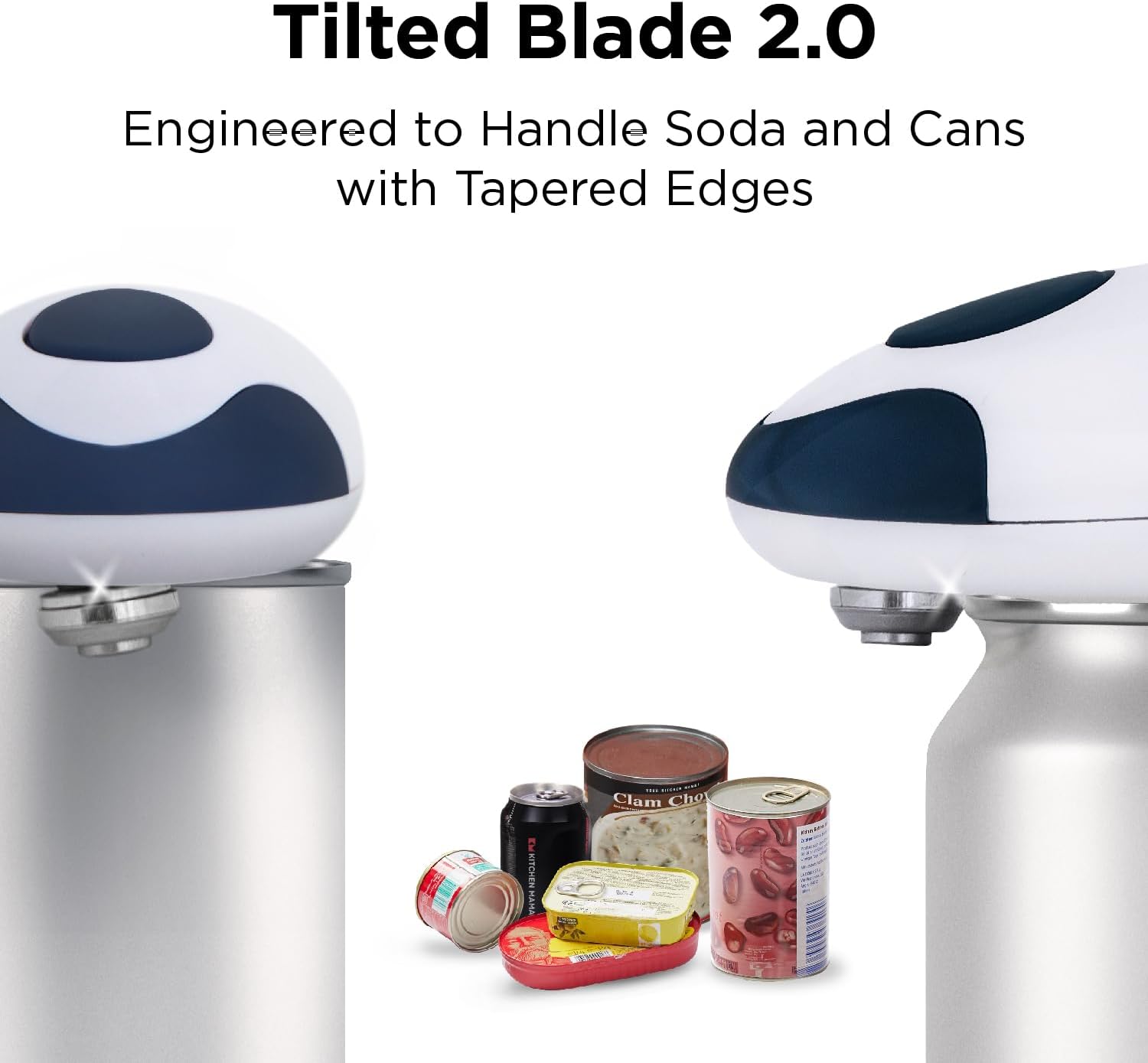 Thumbnail 4 de Kitchen Mama Auto 2.0 Electric Can Opener with Smooth-Edge Blade (Navy Blue)