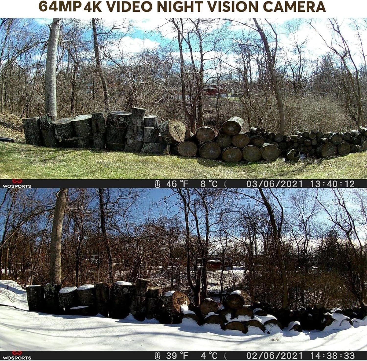 Thumbnail 1 de WOSPORTS G600-4K Trail Camera, 64MP, 4K Video, No-Glow Night Vision