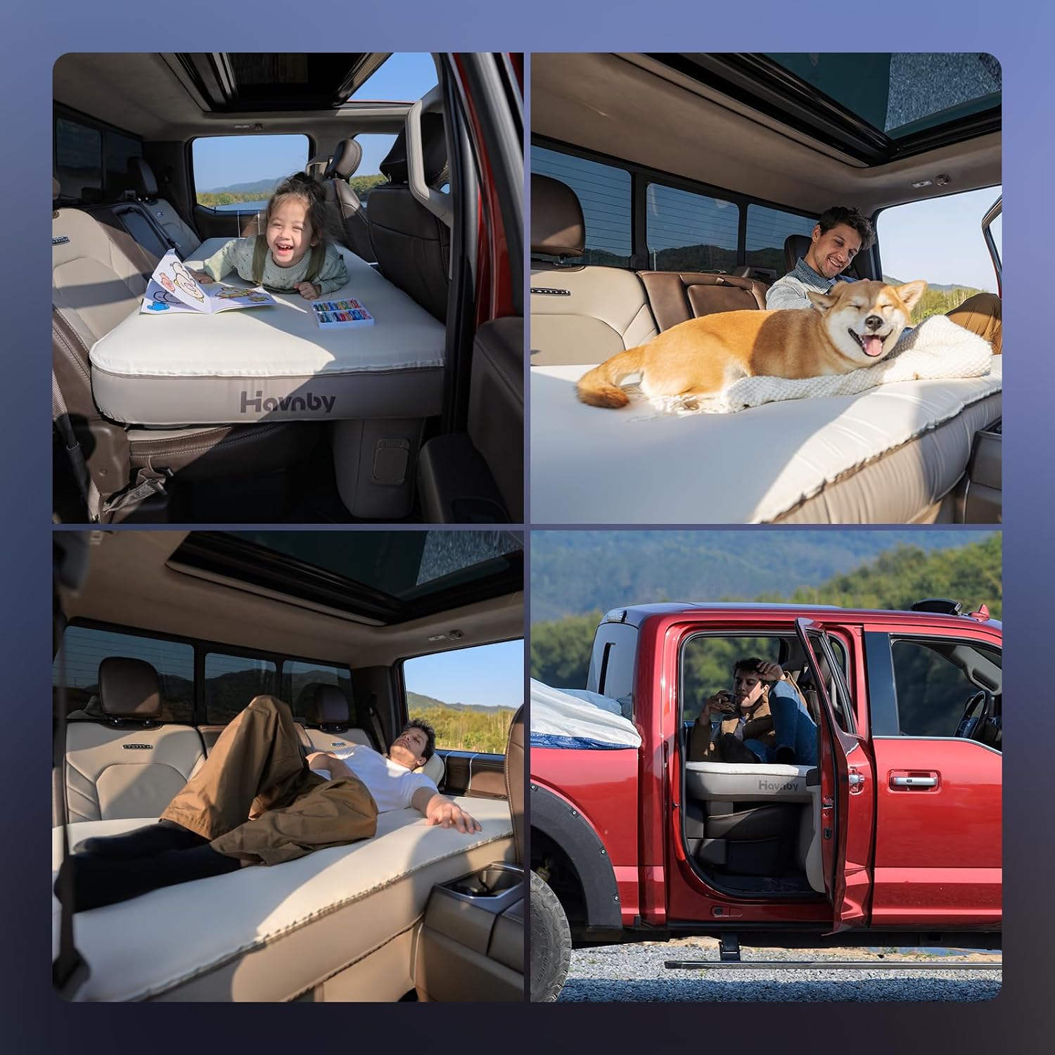 Detalle de Havnby SnugNest H-PTRSM-SA-US Ford Pickup Rear-Cab Mattress with Built-In Pump