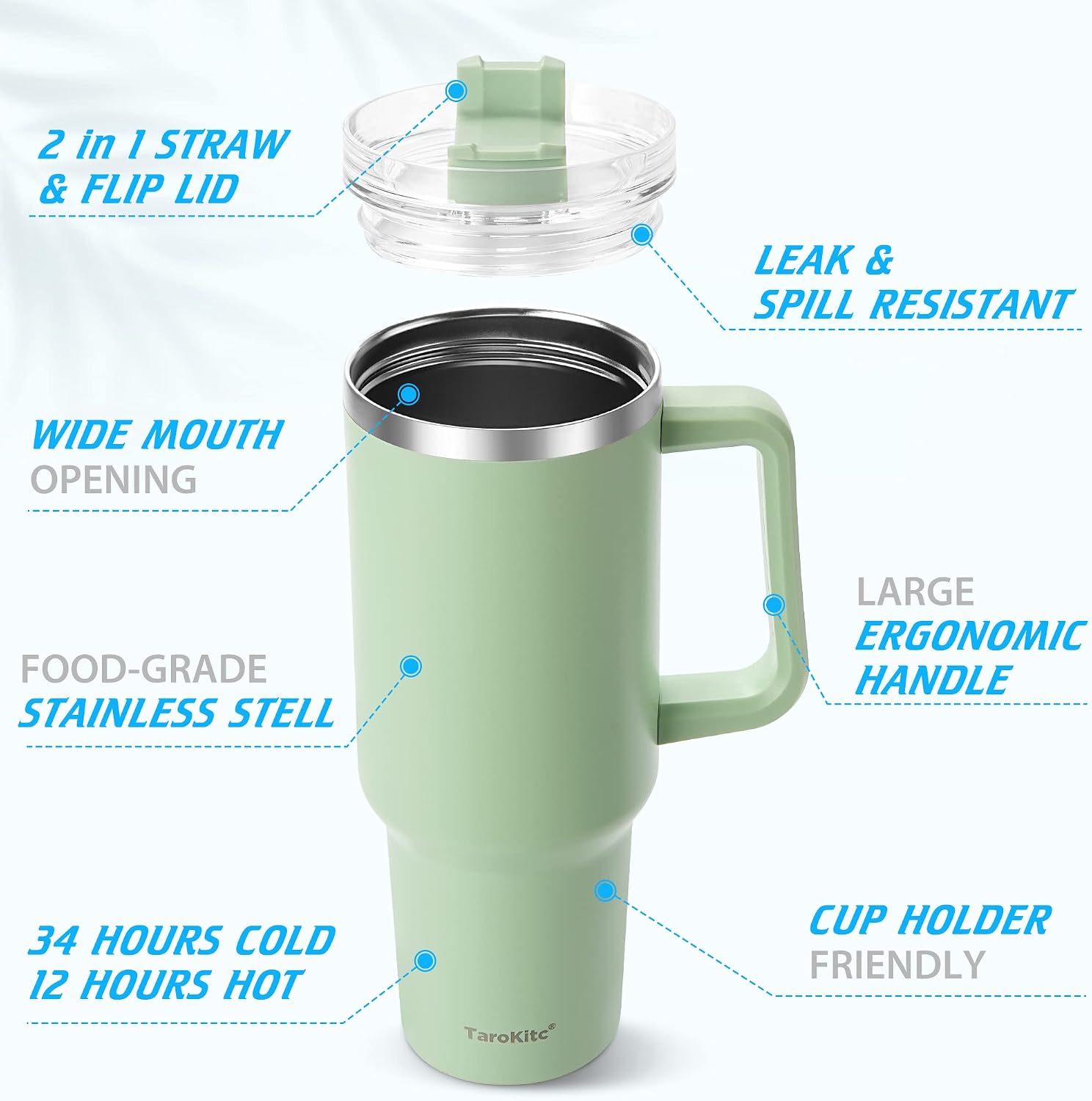 Detalle 1 de TaroKitc Insulated Tumbler, 40 oz