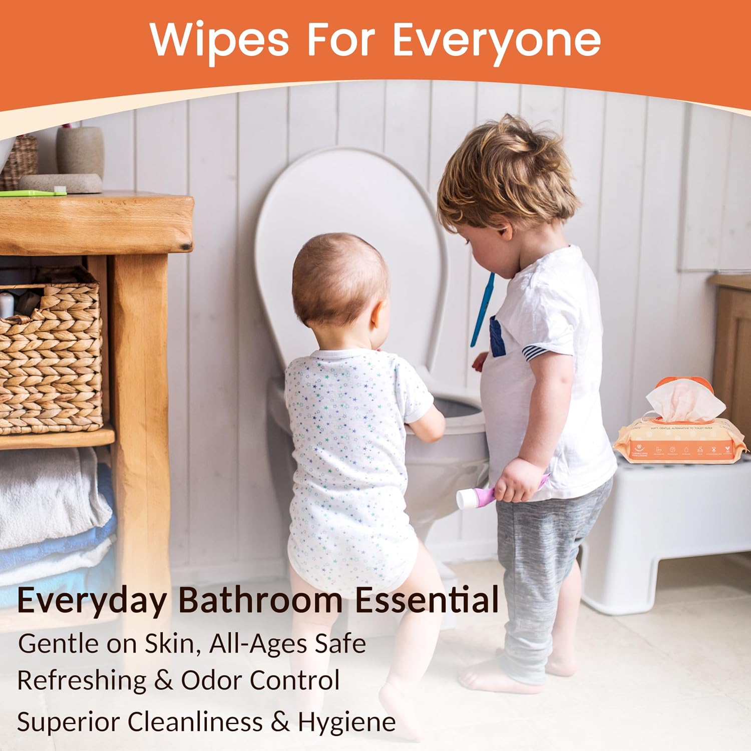 Detalle de WONDERFUL Flushable Wipes, 60-Count