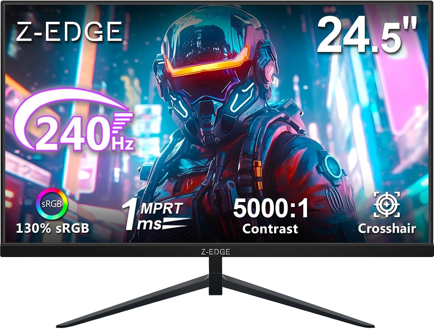 Detalle de Z-Edge Écran PC Gamer 25'' 240 Hz – VA, 1 ms, FreeSync, FHD 1080p