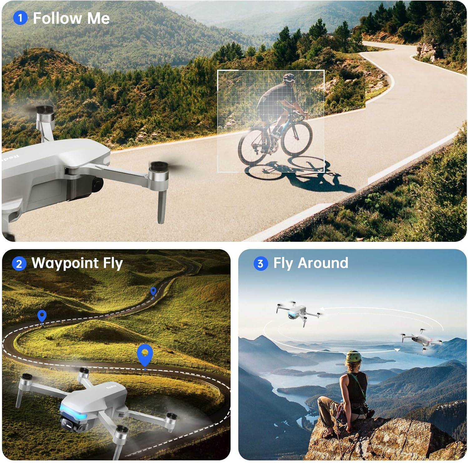 Thumbnail 5 de Foldable 4K Camera Drone 249g